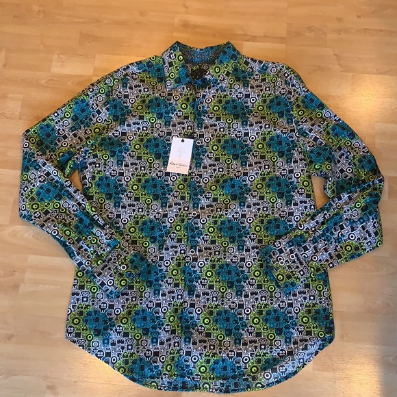 ROBERT GRAHAM Hannam Classic long sleeve button Shirt Medium NEW $198 - Picture 3 of 9